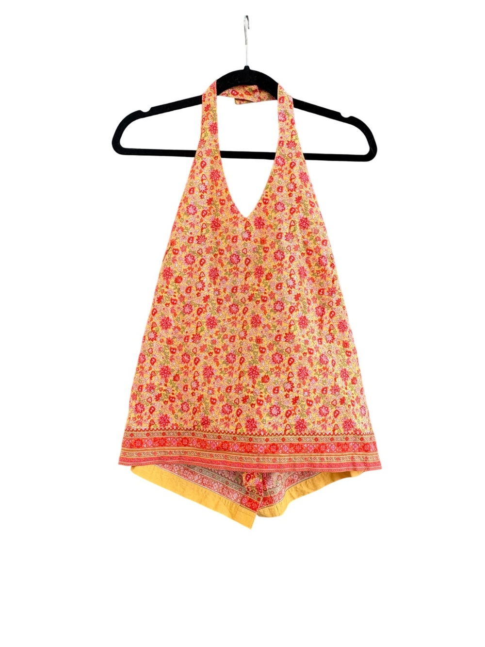 Vintage Y2K Yellow Floral Halter